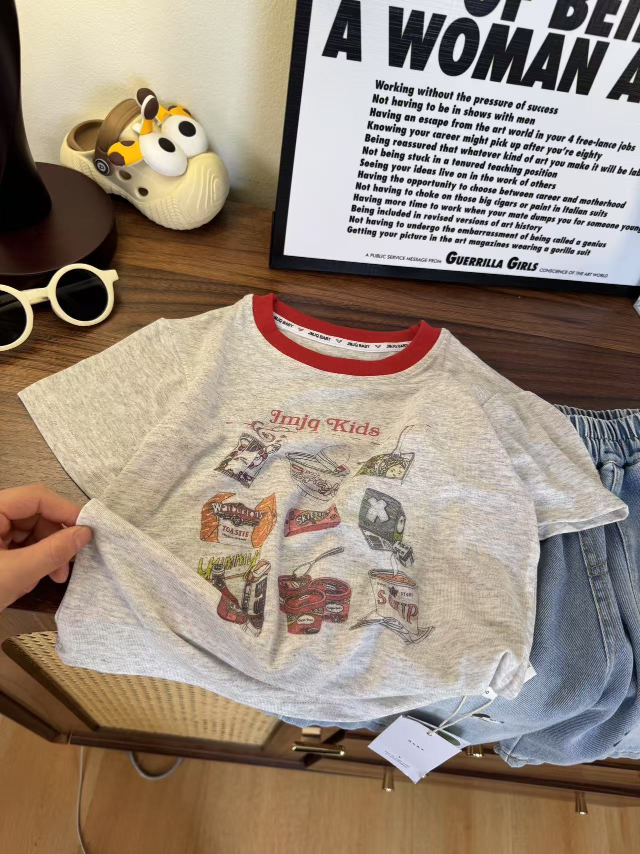 断码YM【JMJQ 25508】夏季短袖时尚数码印花圆领休闲T恤百搭宽松