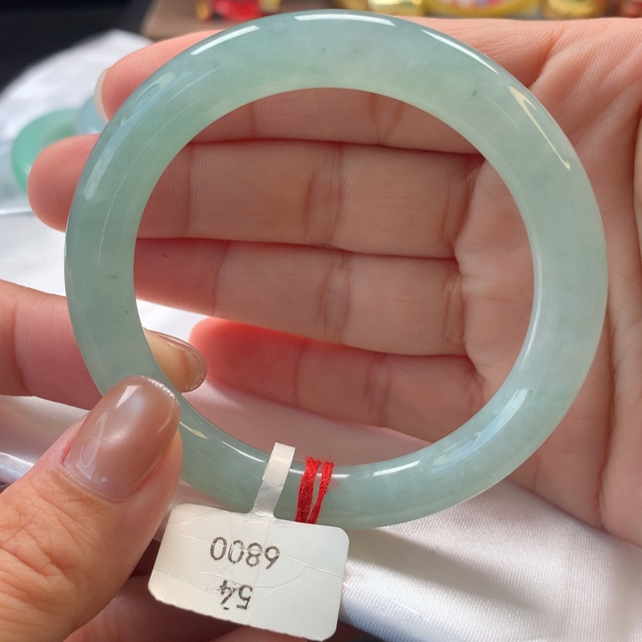 翡翠未镶嵌手镯54圆