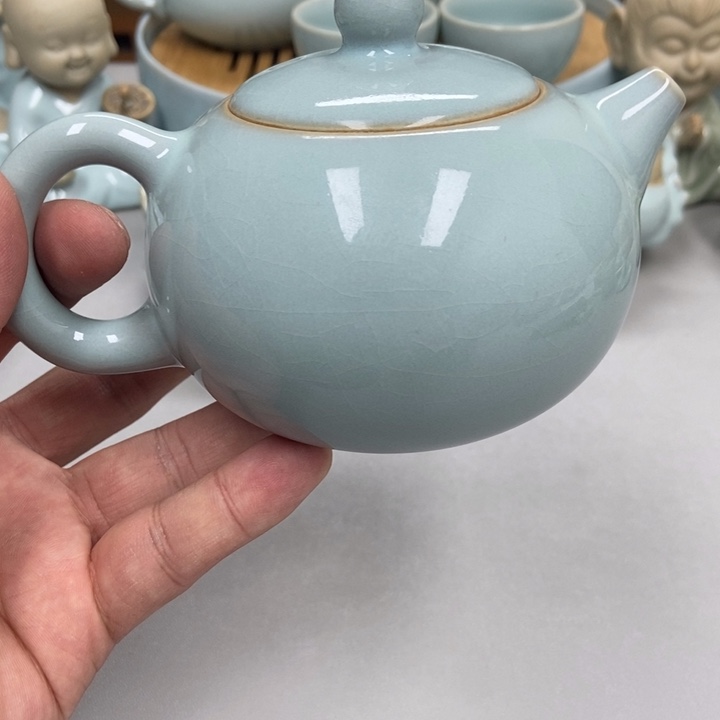 瓷明*！天青色张君老师西施壶