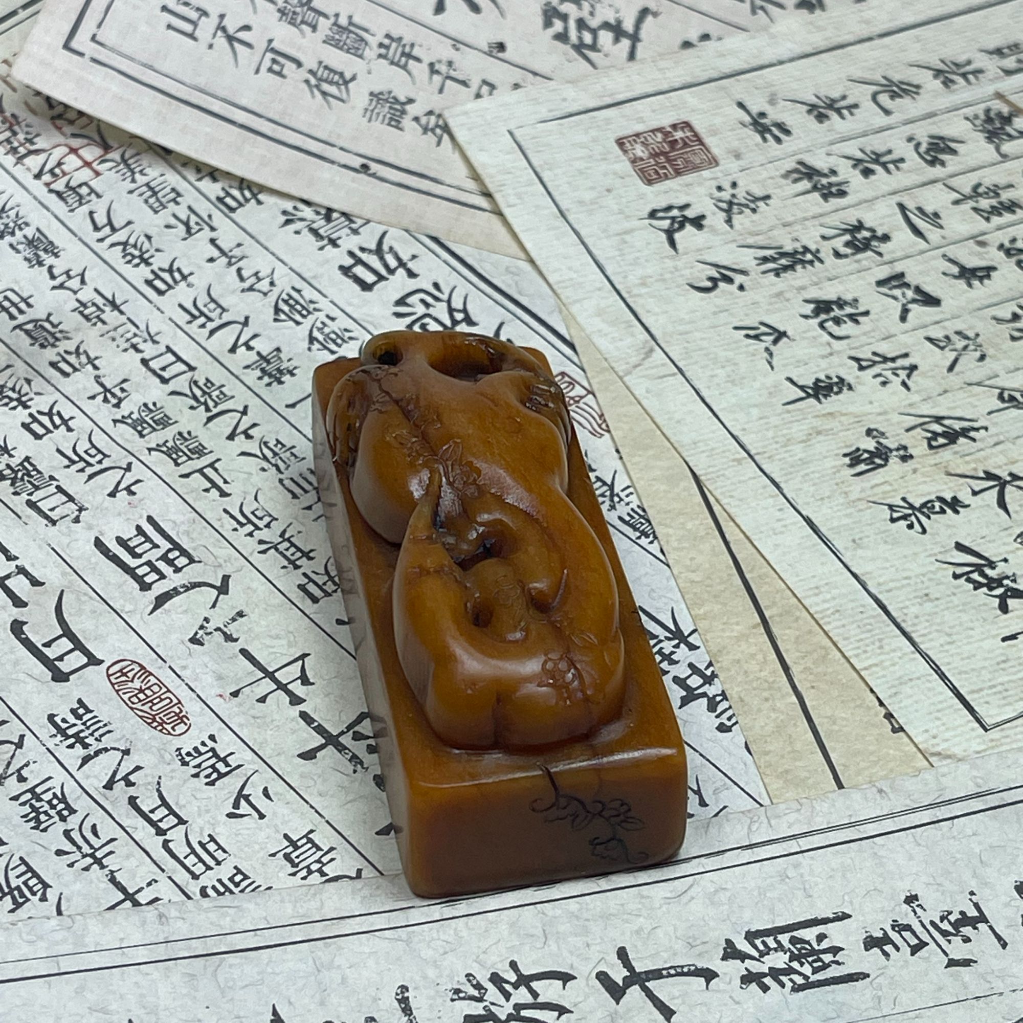 寿山石  田黄镇纸3*7*3