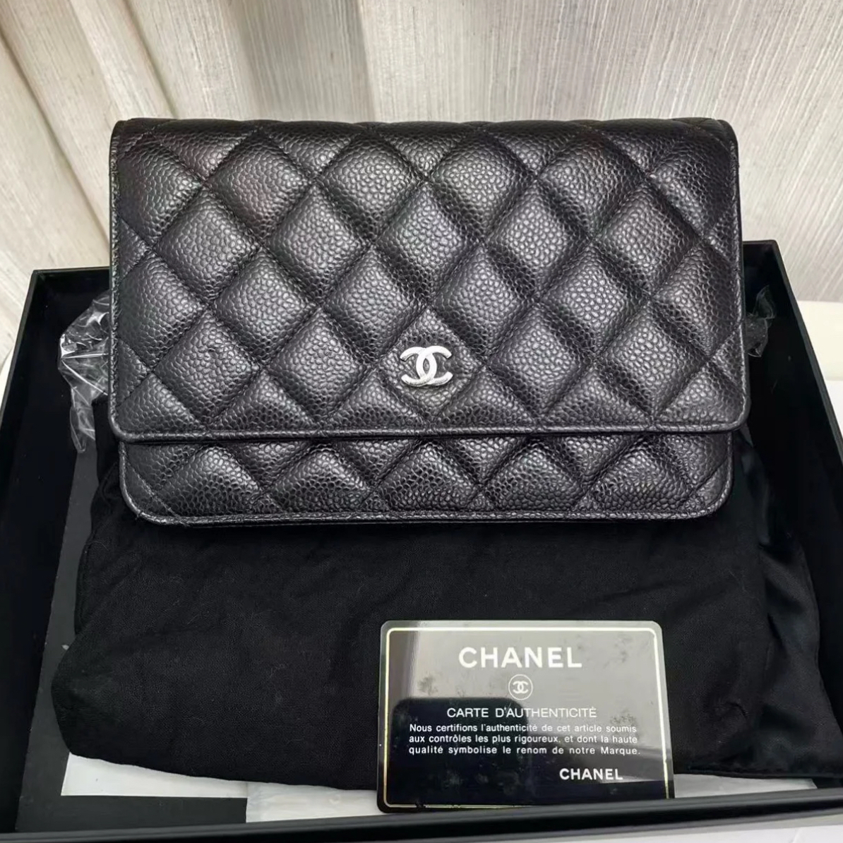 95新 Chanel/香奈儿 香奈儿 · 7256 Chanel 黑银woc 大全套