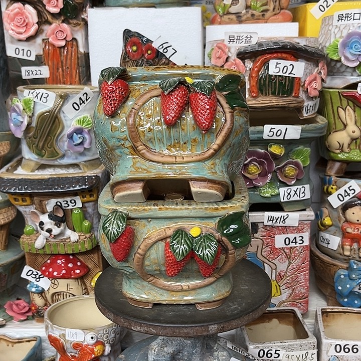 粗陶材质多肉花盆