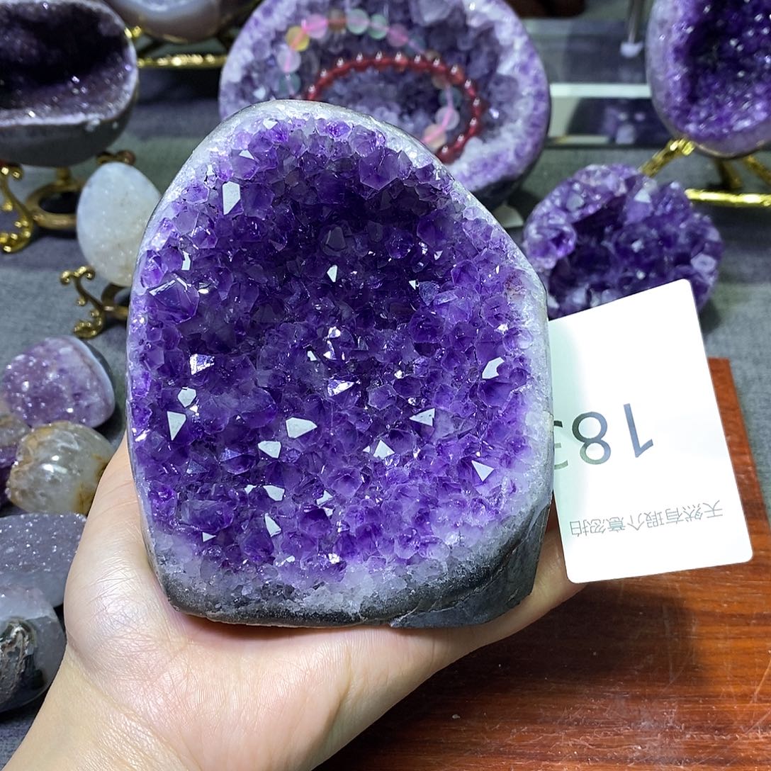 未镶嵌紫晶珠宝半成品