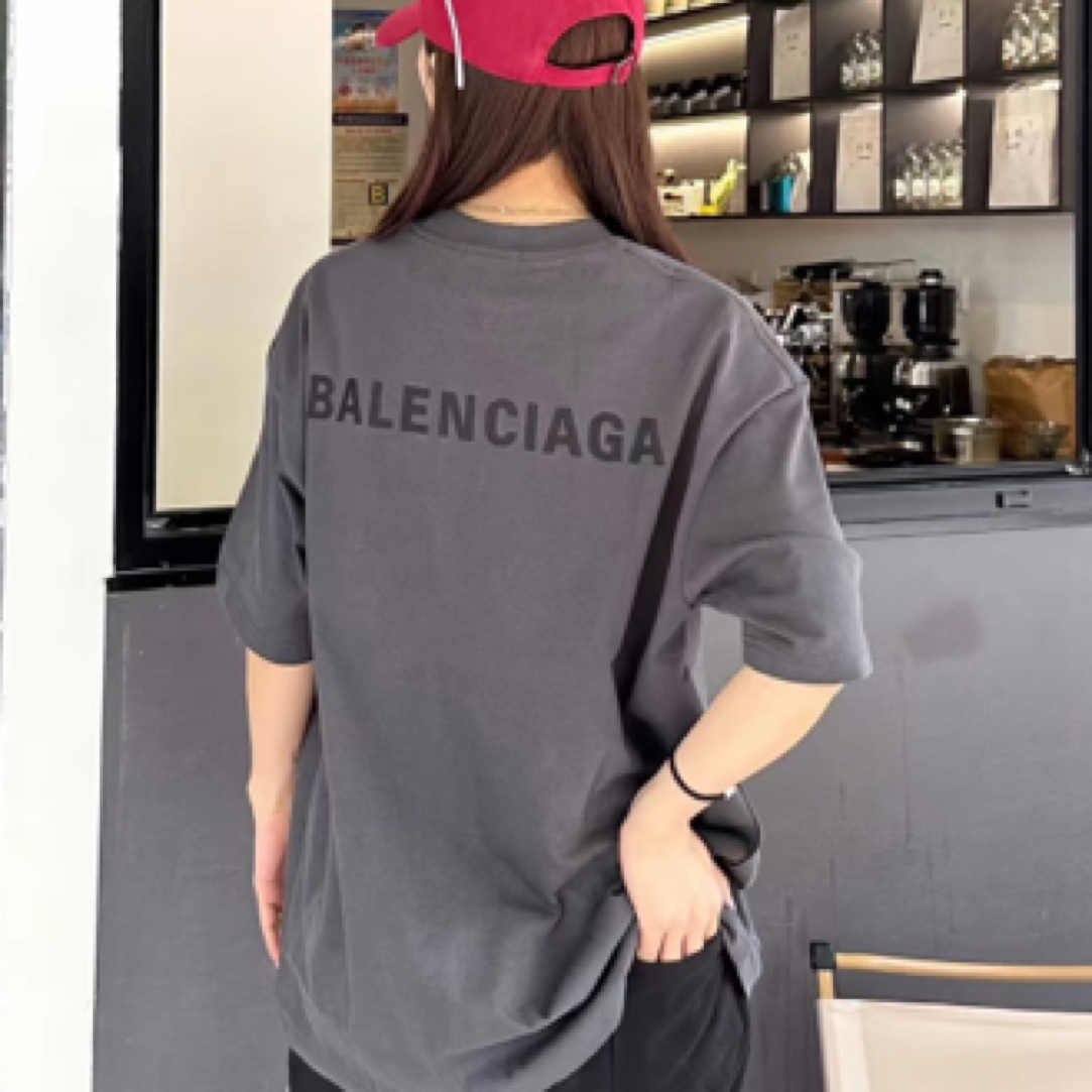 99新 Balenciaga/巴黎世家 胸围78衣长83 S码深褐色刺绣Logo M515