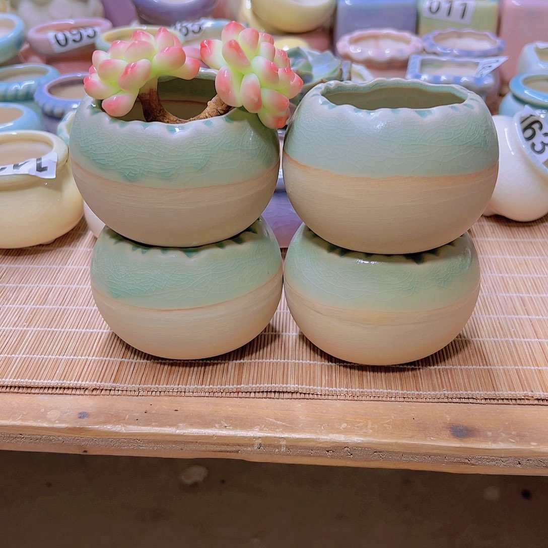 红陶陶瓷花盆当场满12包邮