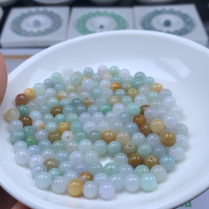翡翠散珠50颗翡翠卡7加
