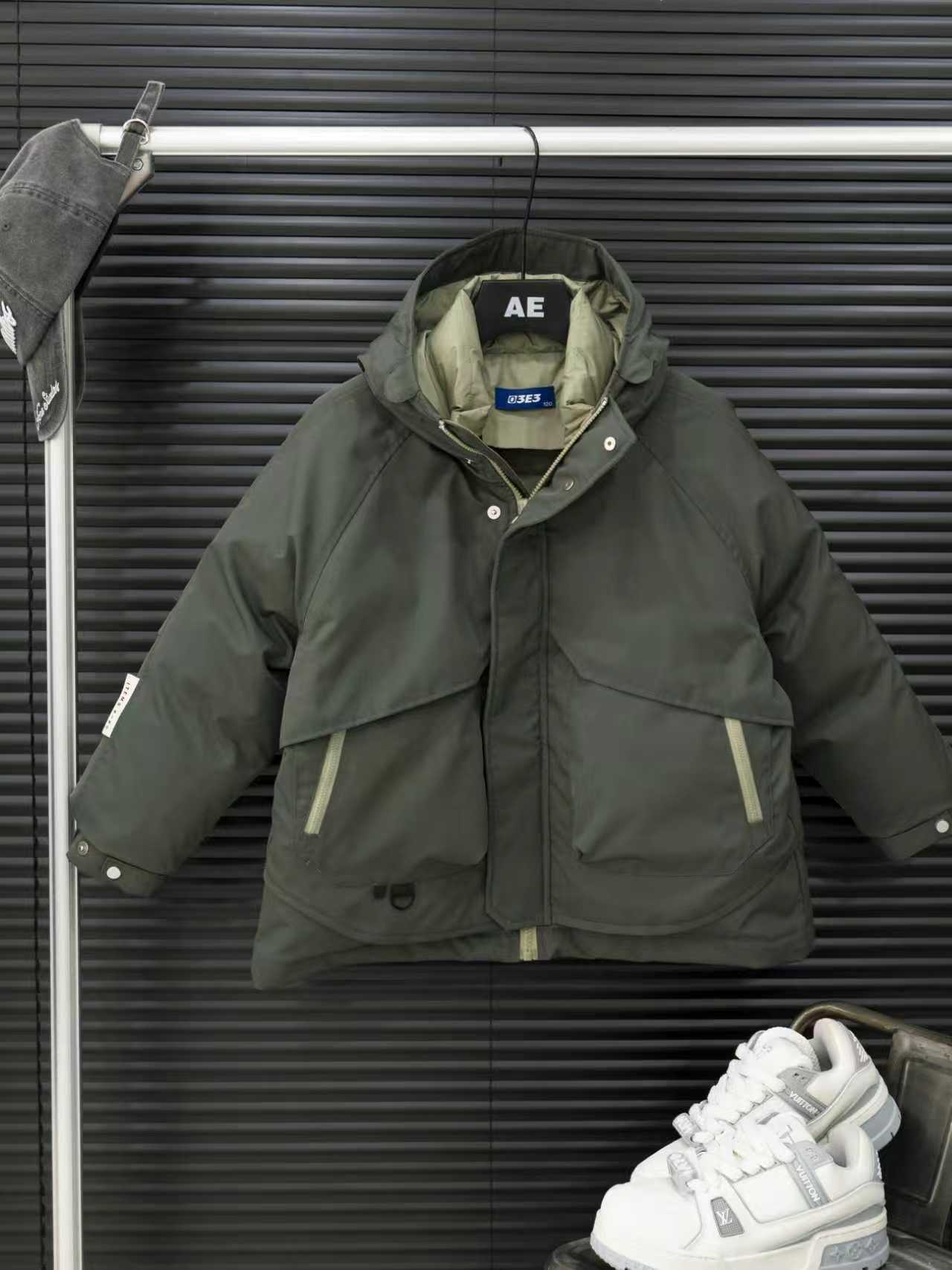 【03E3定制】独立专属冬款男童百搭风新国标白鸭绒羽绒服