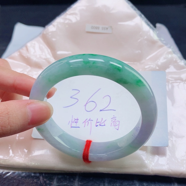翡翠未镶嵌手镯圈口5455