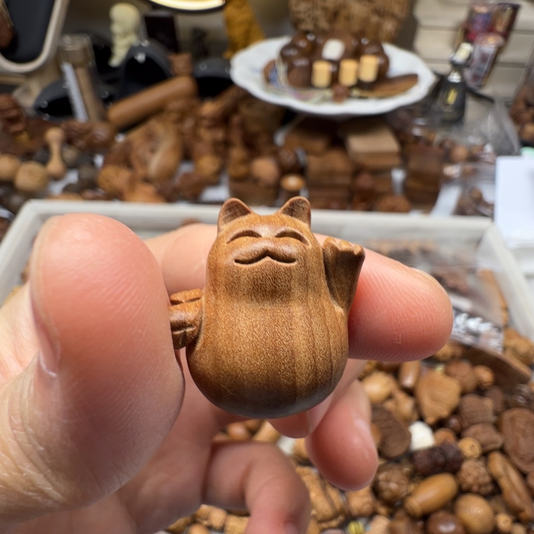 檀香木招财猫老山檀