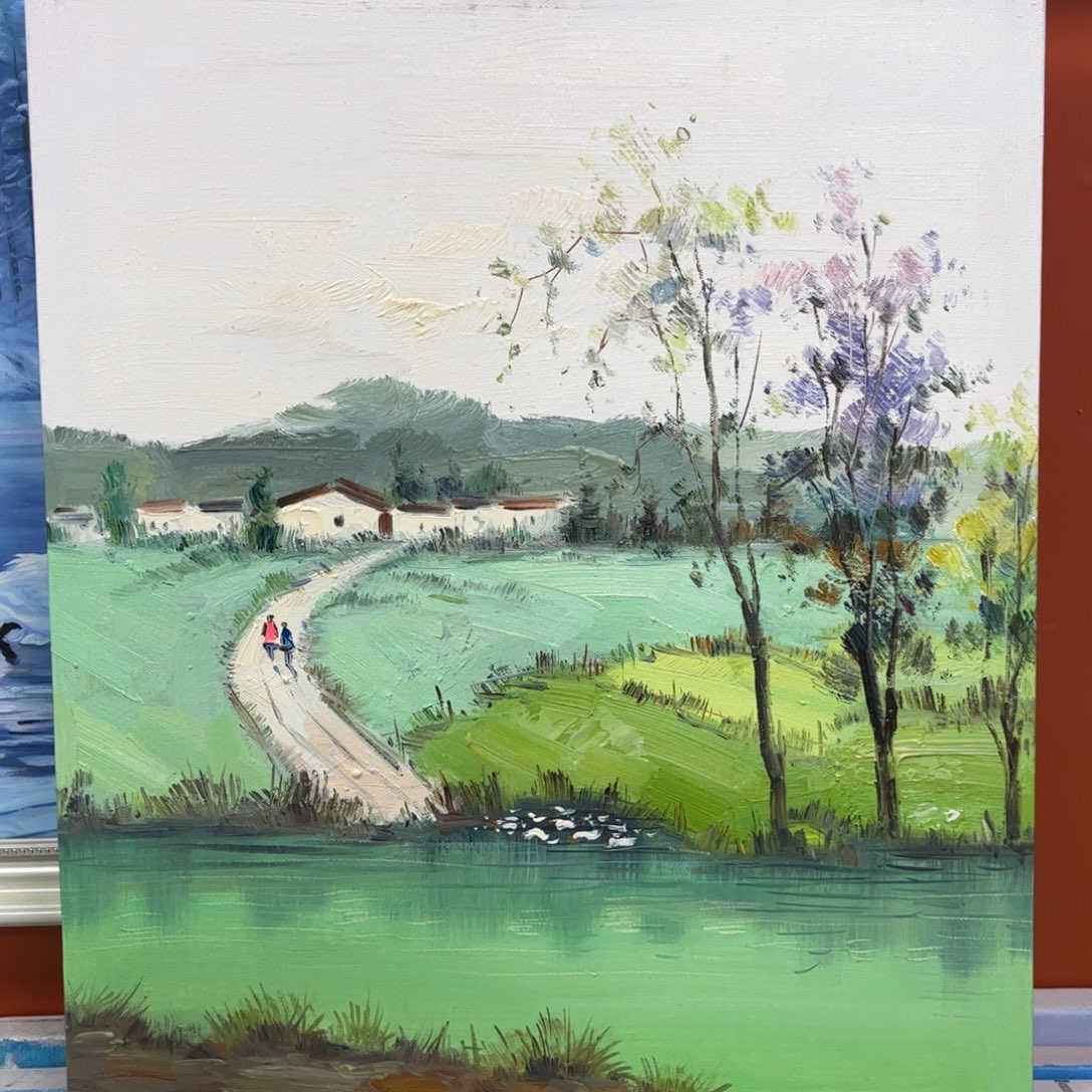 手工手绘精品油画内框50+60