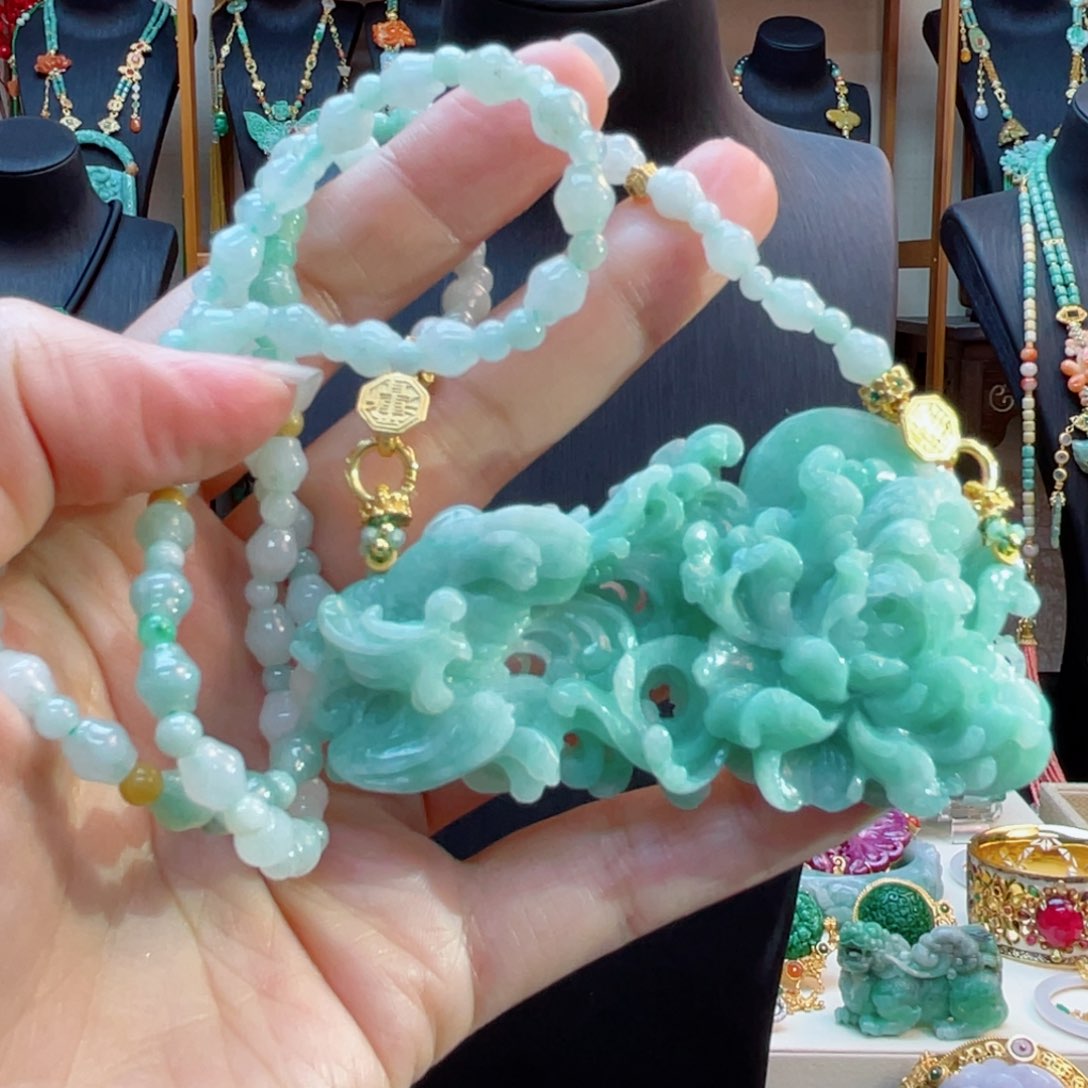 翡翠毛衣链未镶嵌48小时鉴赏期