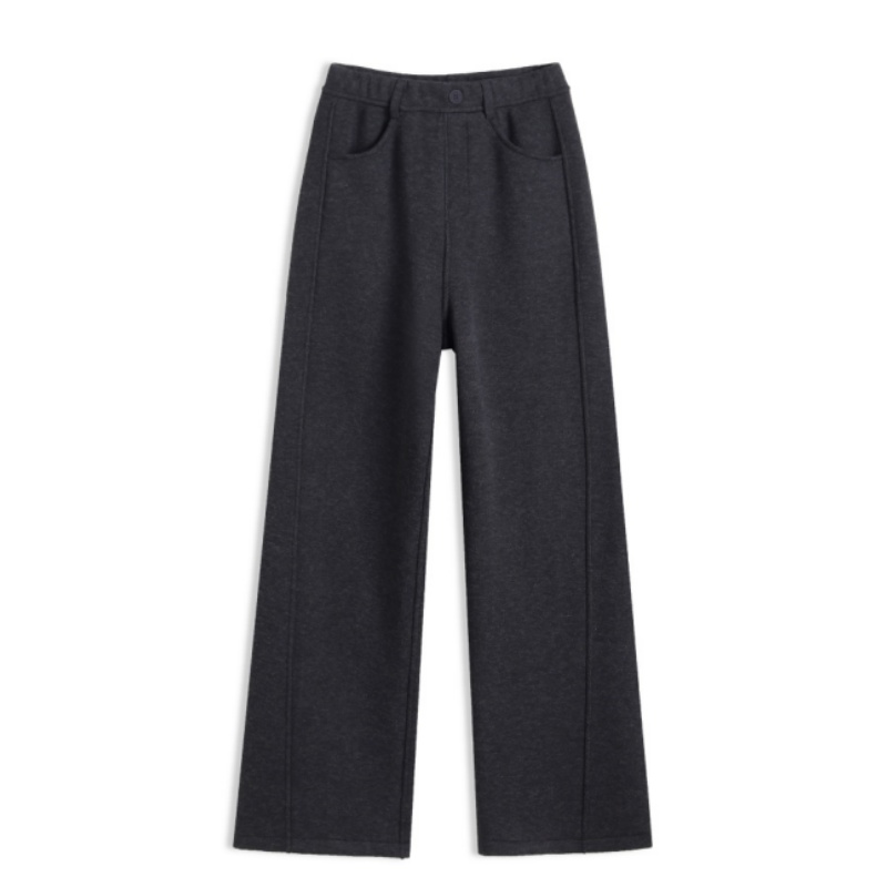 “奶芙裤”绵羊毛2025秋冬~高腰加厚显瘦阔腿裤7744