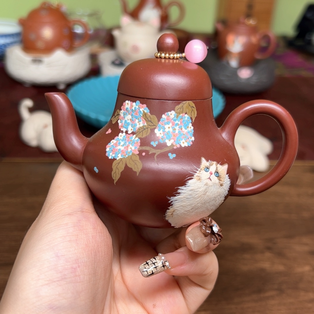 茶壶紫砂绣球花布偶思婷 120ml