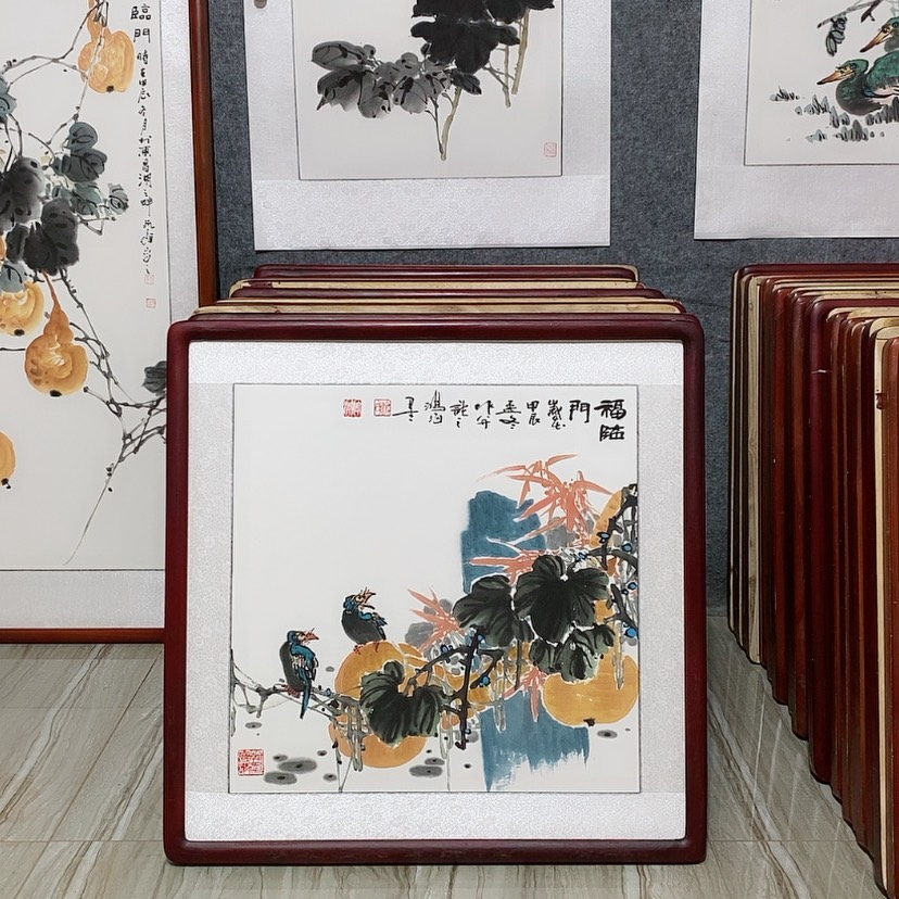 【闪购商品】国画书画作品带框65×65厘米