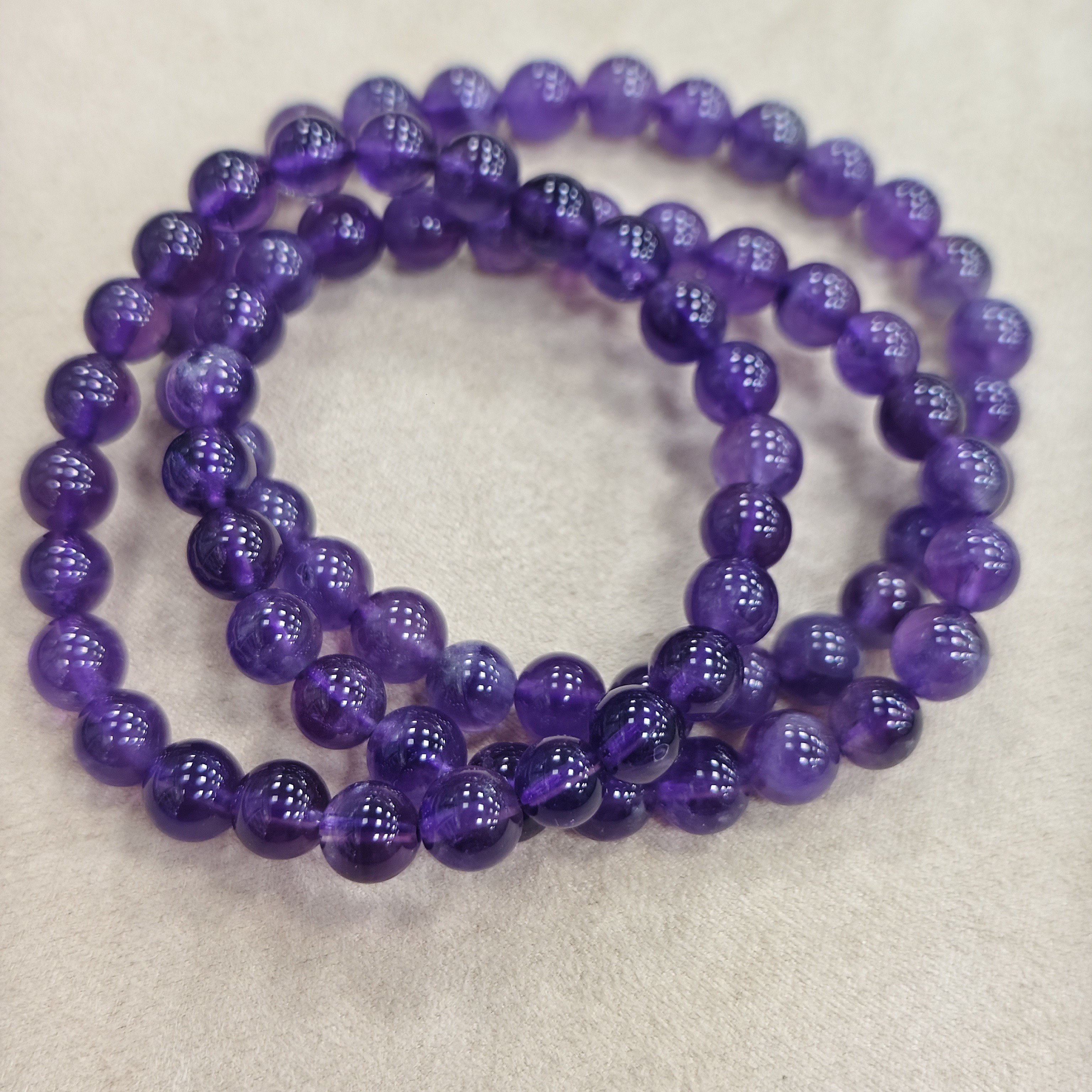 【书记甄选】天然紫水晶单圈手链 多样式发一件 约7mm 6302CK