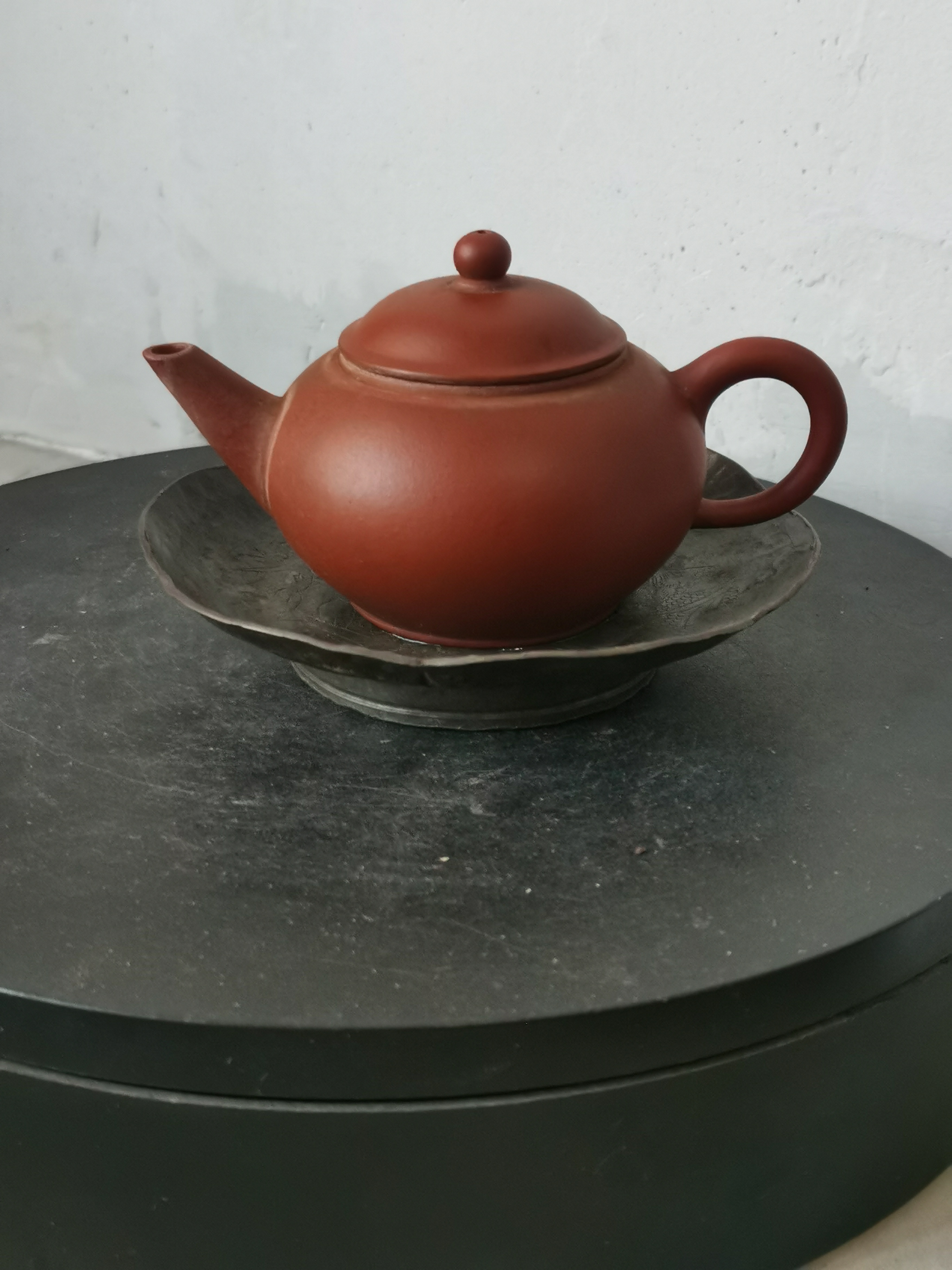 老锡壶承，满工花鸟