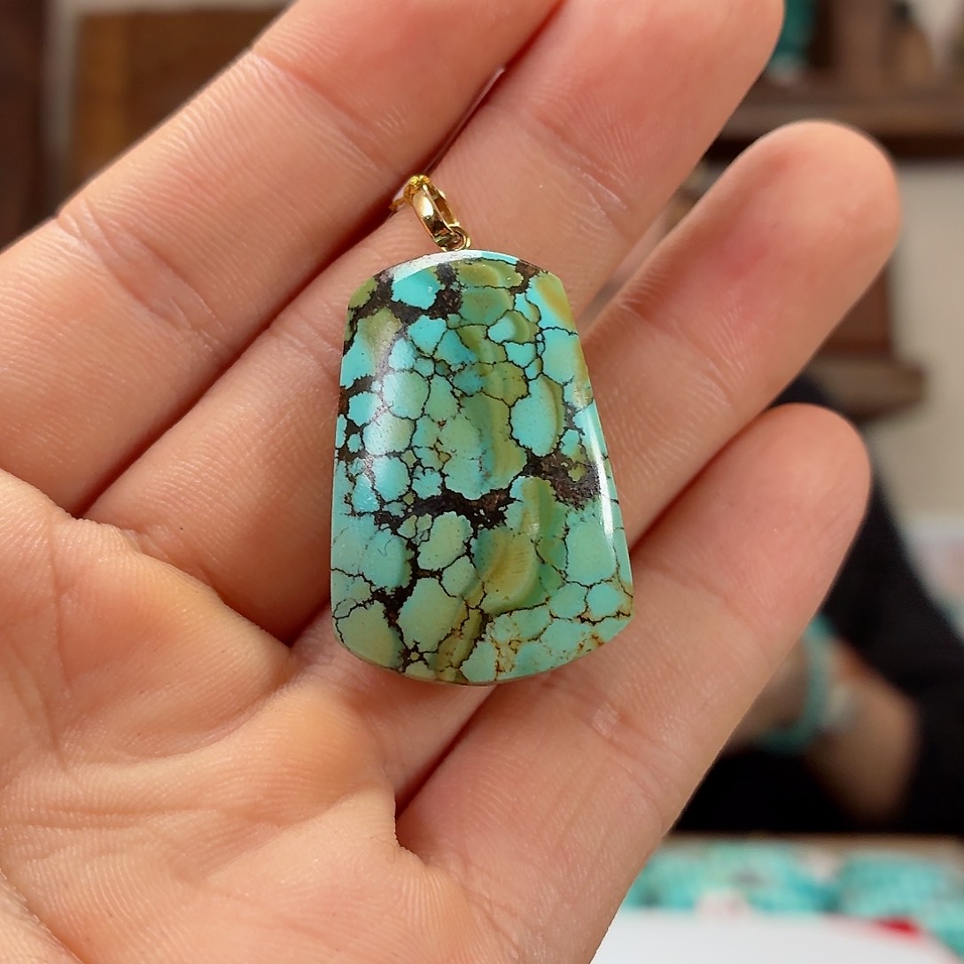 18K金镶嵌绿松石珠宝奇石海*