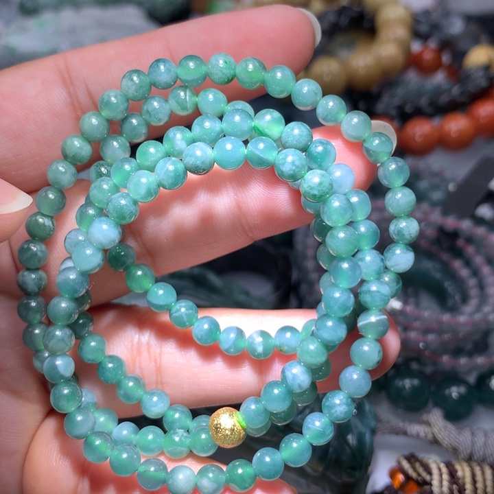 翡翠颈饰未镶嵌保真天然A货翡翠