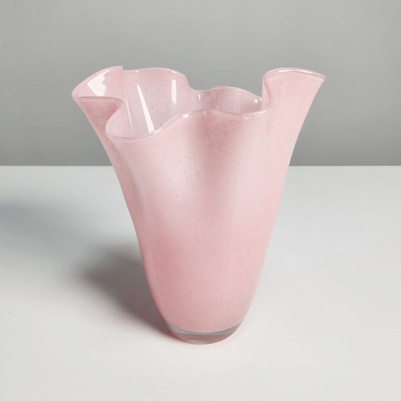 【高20cm】摩瑟家居【粉色羽毛球】HCDF花瓶摆件玻璃花盆