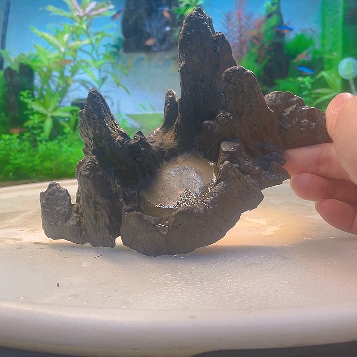 石头粉盆景鱼缸造景摆件111