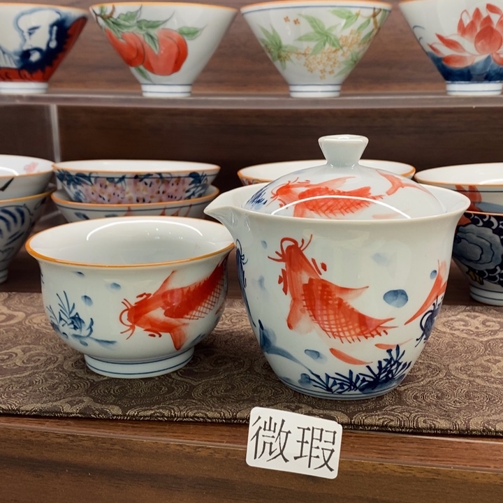 釉下老陶泥手工绘制