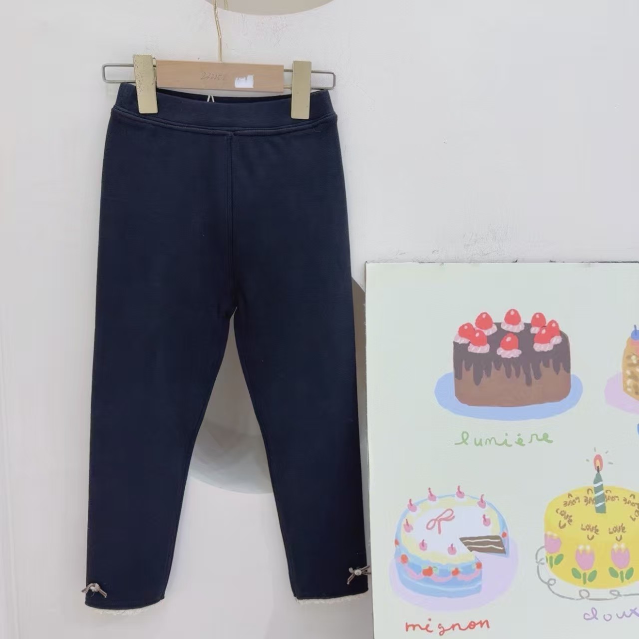 女童冬季韩版棉质休闲加绒加厚打底裤 252300