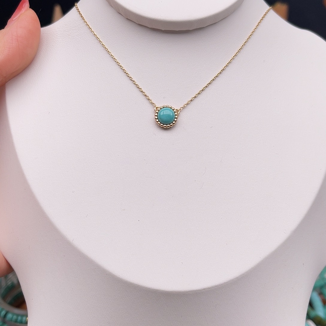 绿松石颈饰合金项链