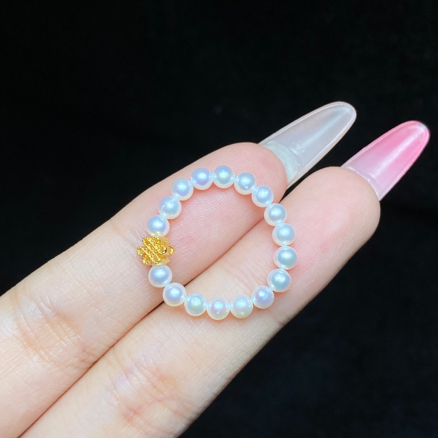 【小北好物】淡水珍珠DIY戒圈约3mm+【多样性发一件】QH15X445