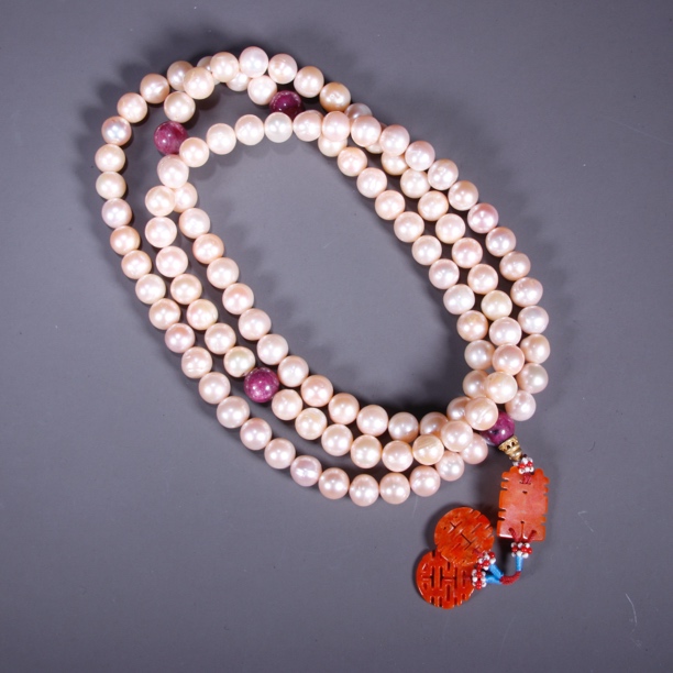 清 粉珍珠长串 听雨轩 A 88937