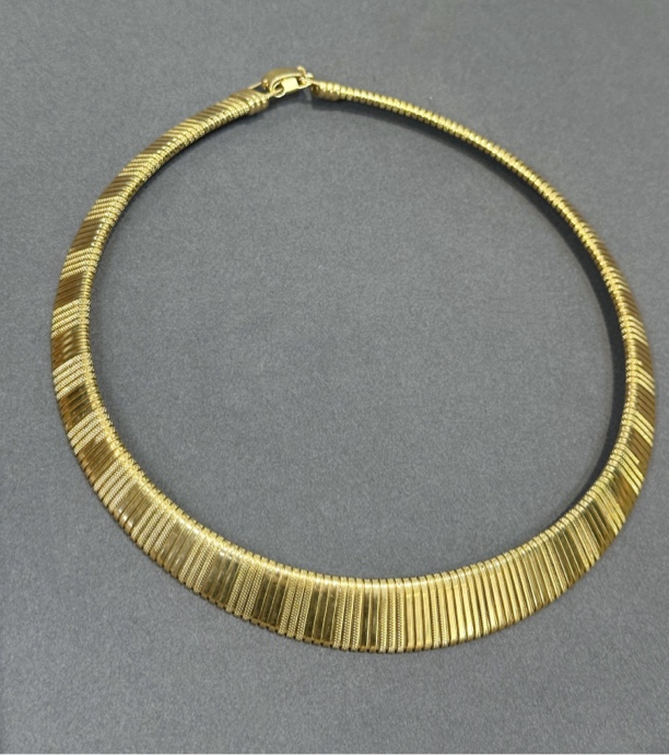 铜合金项链 Vintage素金项环项链