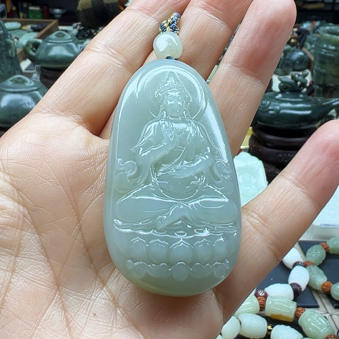 止***水和田玉未镶嵌挂件