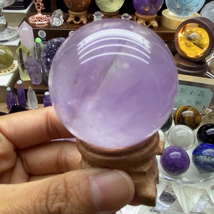 水晶摆件未镶嵌天然紫水晶球46m m