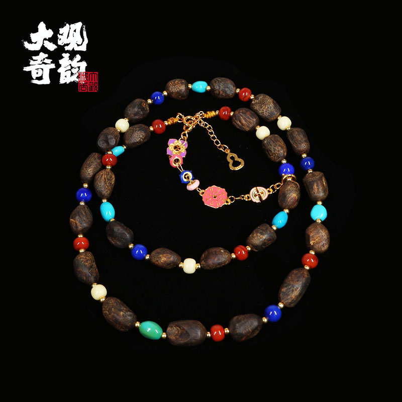 沉香【十一繁花】G级沉水紫奇楠项链多圈手串海南黎峒多样性发一