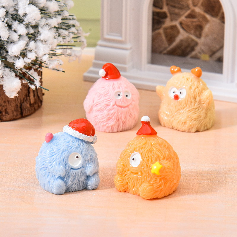 【许愿&相同+1】可爱圣诞节小毛怪创意解压创意手工diy圣诞小摆件
