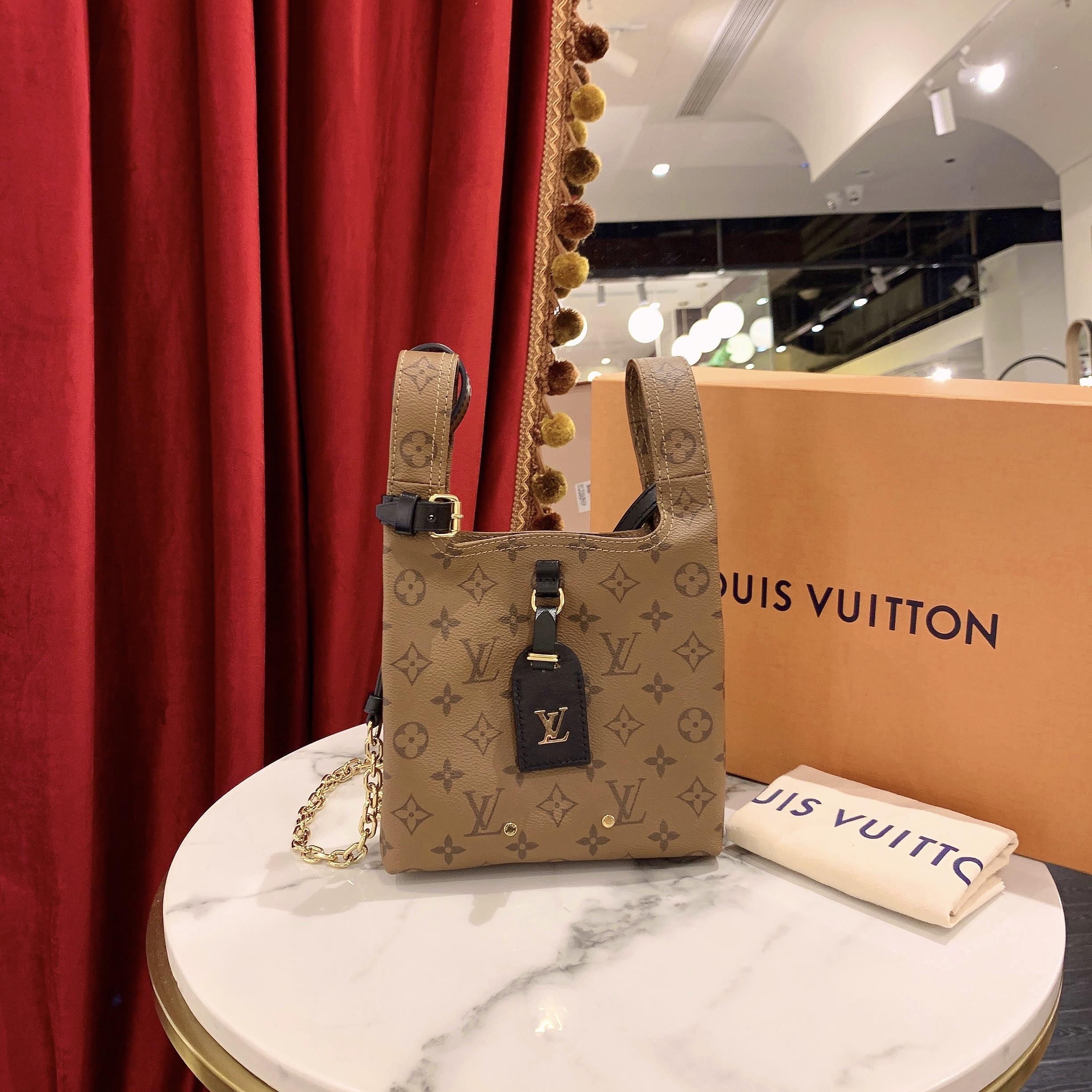 95新 LouisVuitton/路易威登 GGS菜篮子Atlantis bb老花50411835
