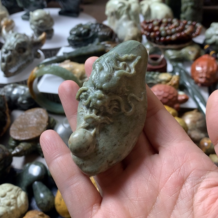 岫岩河磨玉（透闪石质玉）手链未镶嵌