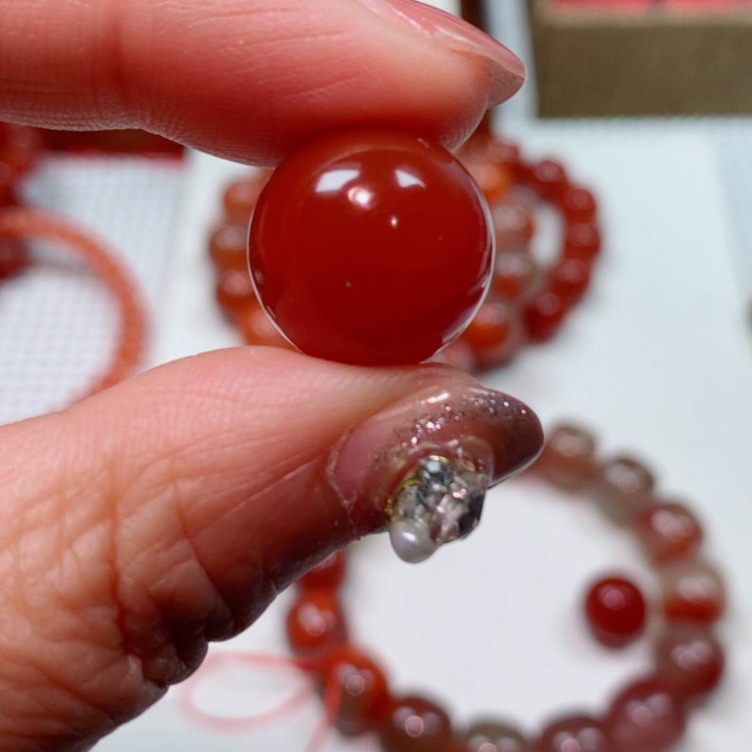 南红玛瑙单珠未镶嵌卡16