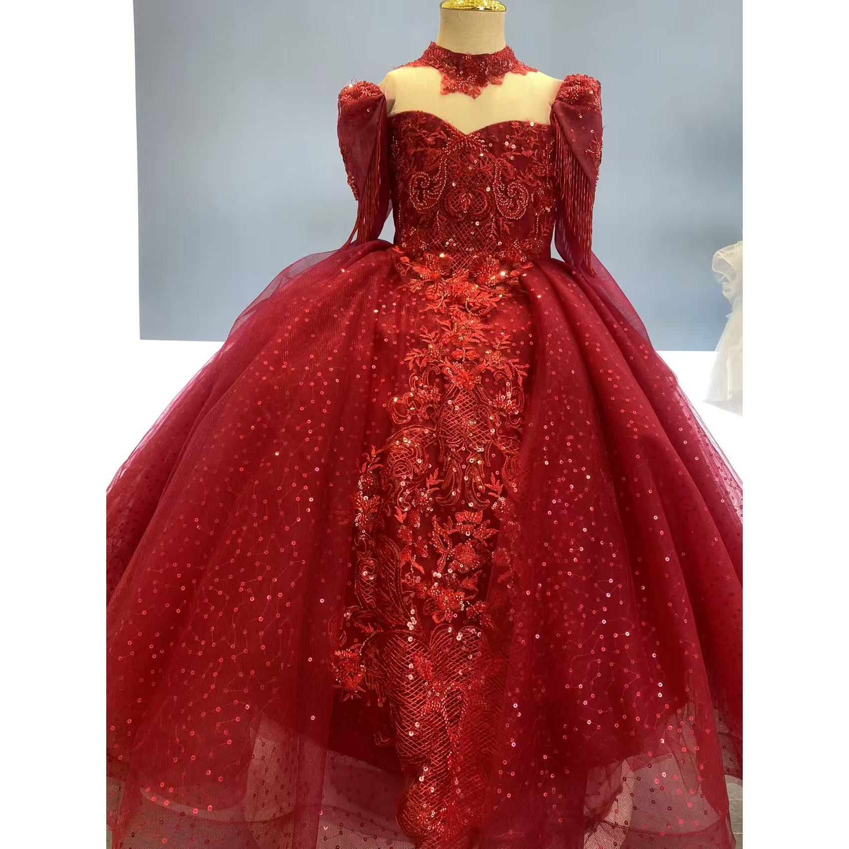 【焰舞流苏】儿童礼服礼服公主风长袖公主女女童秋冬