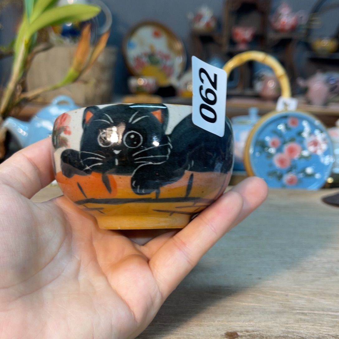 壶素浅陶瓷手工手绘