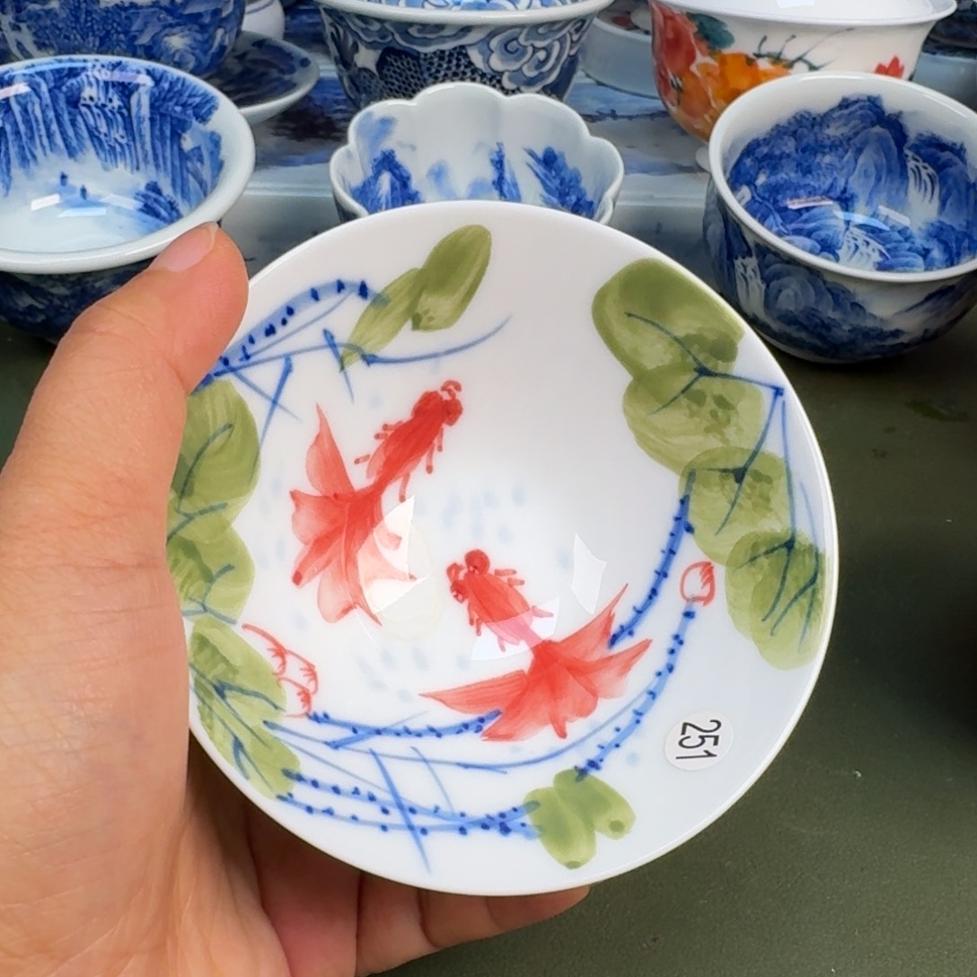 陶景德镇春手绘茶具圆圆251