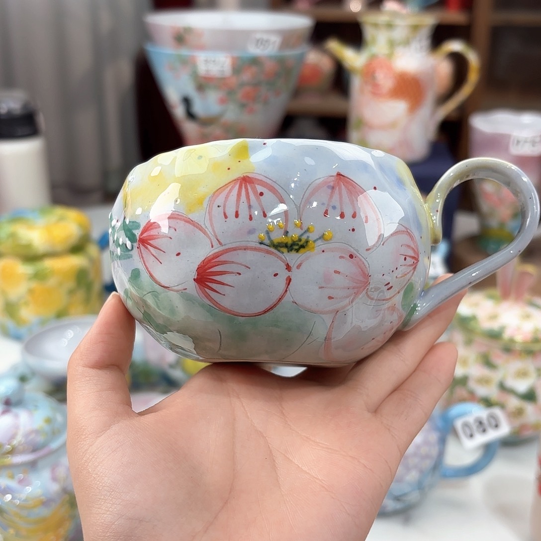 景德镇手绘高温釉下彩陶瓷茶具