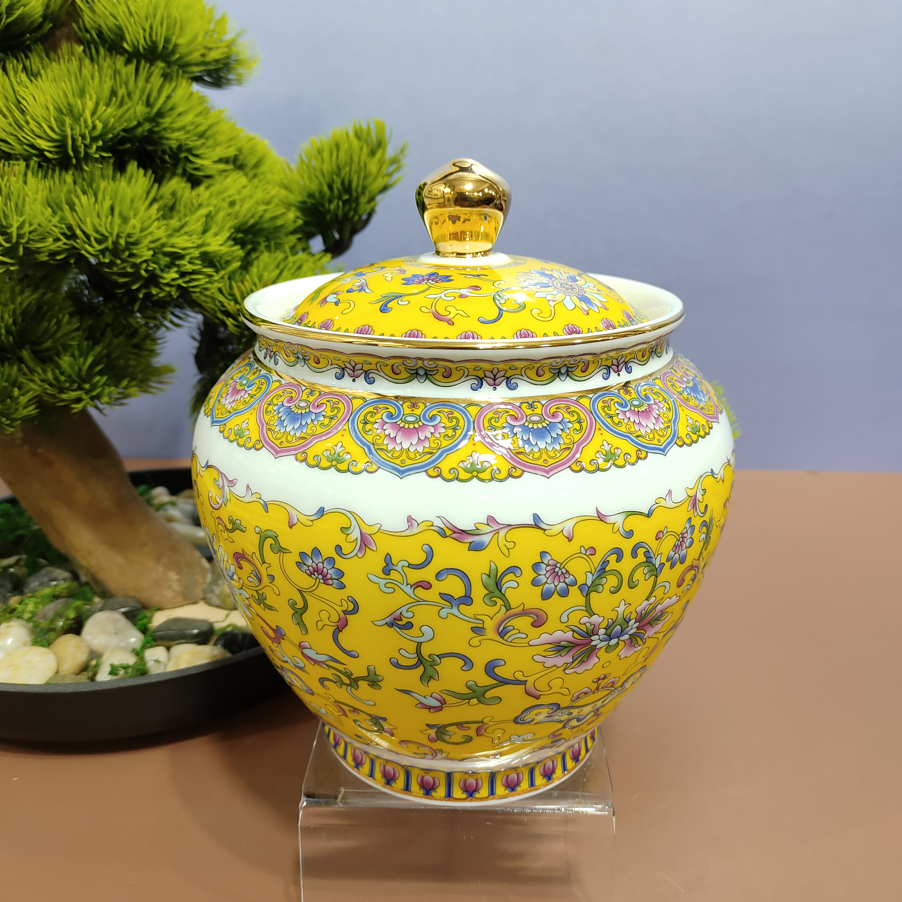 景德镇青花瓷茶叶罐中式密封罐防潮陶瓷家用存储茶罐