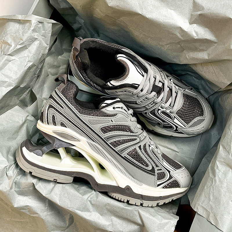 巴黎悬浮弹簧老爹鞋男女款2025秋季新款厚底增高时尚运动休闲鞋潮