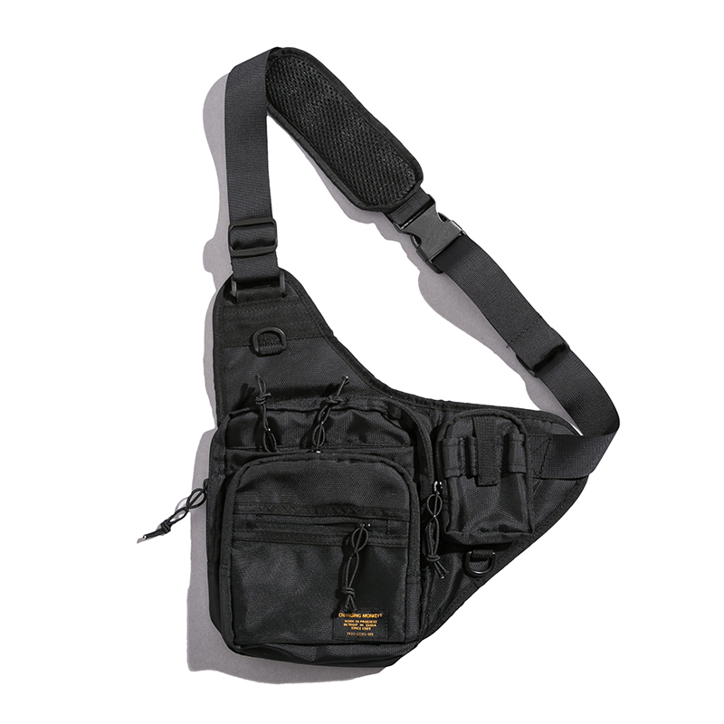 DS-8#ins潮牌情侣单肩包通用街头潮流拉链有单根斜跨包便携包腰