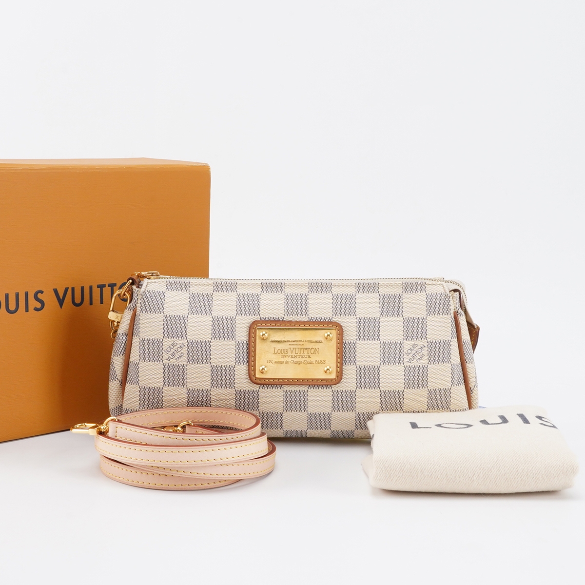 95新 LouisVuitton/路易威登 【小清专属一口价】白棋盘格eva包/