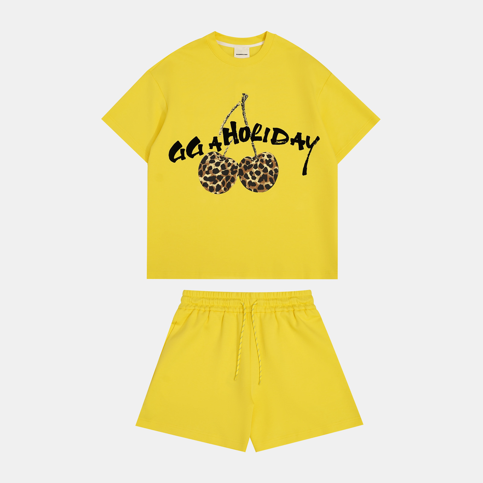 【上新】GGAHOLIDAY夏季时尚宽松潮流舒适印花短裤套装-152472/3