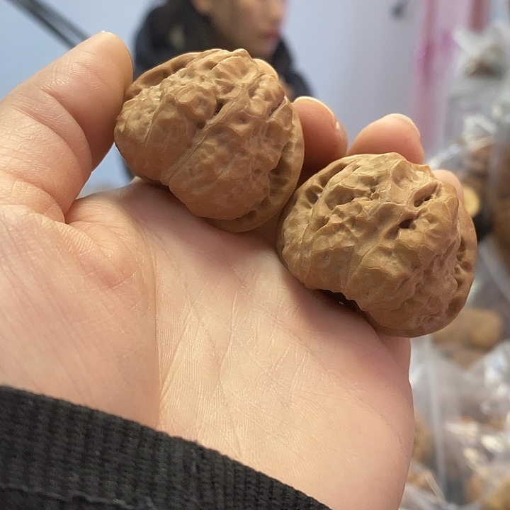 文玩核桃把件39蛤蟆头红皮