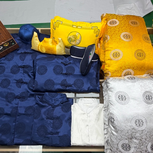 新中式藏青色冲喜服唐装