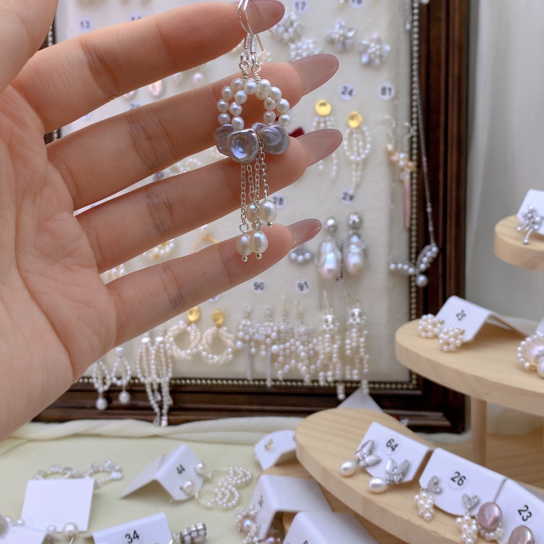 未镶嵌耳饰淡水珍珠