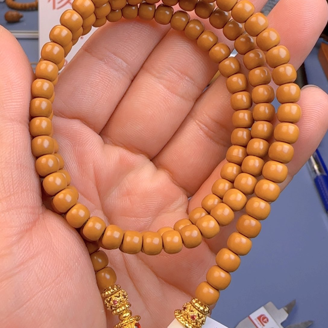 橄榄核手串核尖极限弧尺寸6.0×120颗ss全无白